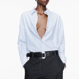 Zara Striped Button Up Blouse size small